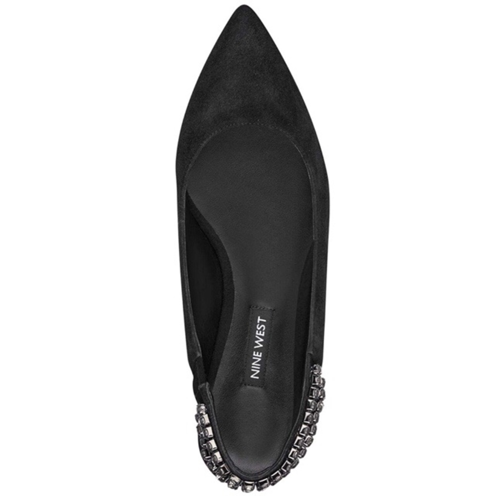 Nine West Women's Angariah Slingnack Black Flats